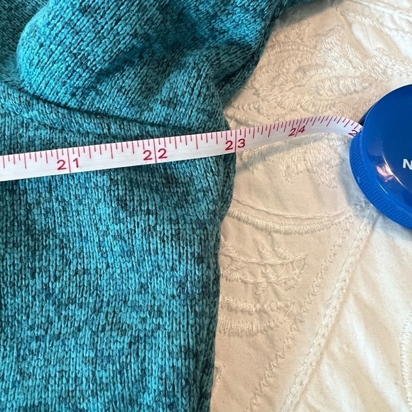 LL Bean Soft Button Up Fleece Pullover sweater jacket Size L - Picture 6 of 10